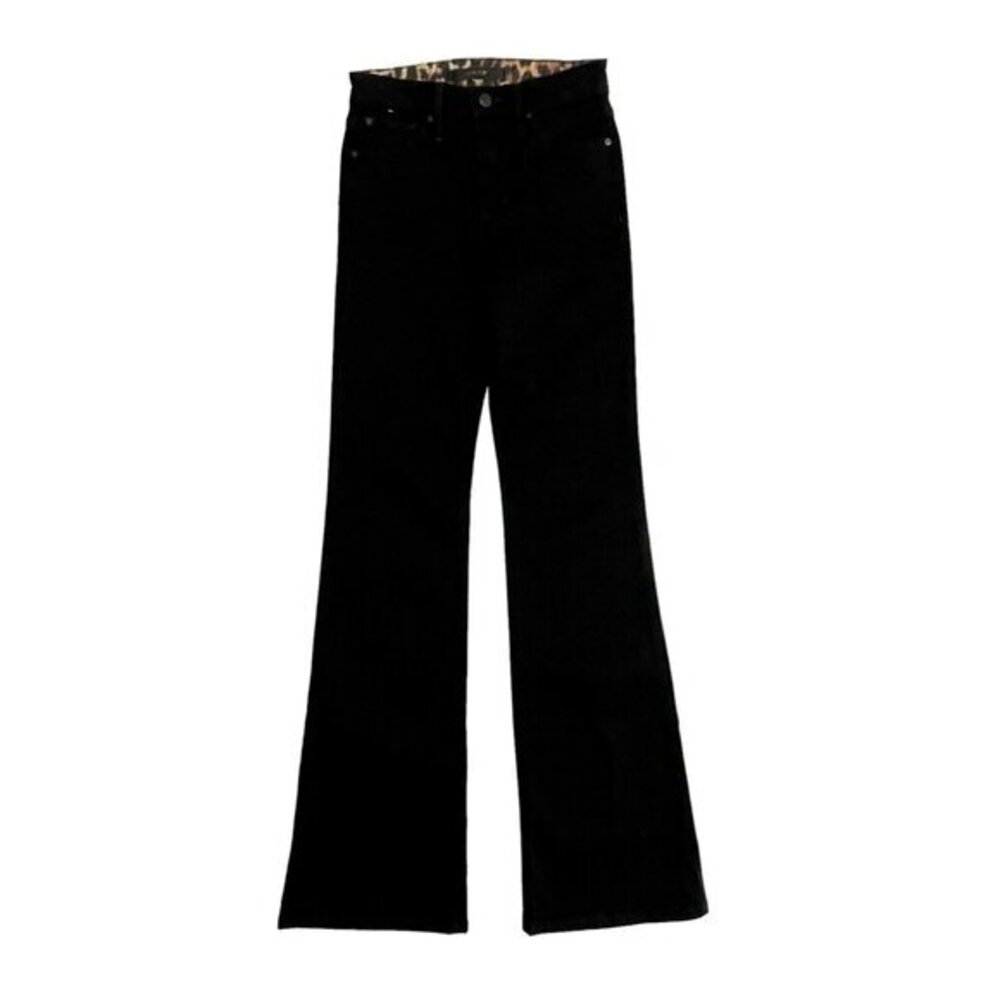 Joe's Jeans The Charlie Flare Mid Rise Jean in Black  24 NWT